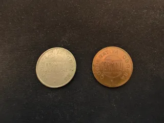 Lote 2 Monedas de 1 Peseta Esparraguera 1935