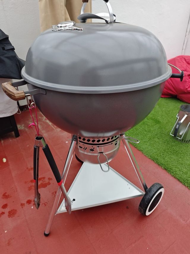 Barbacoa Carbón Weber Master-Touch Kettle Gris
