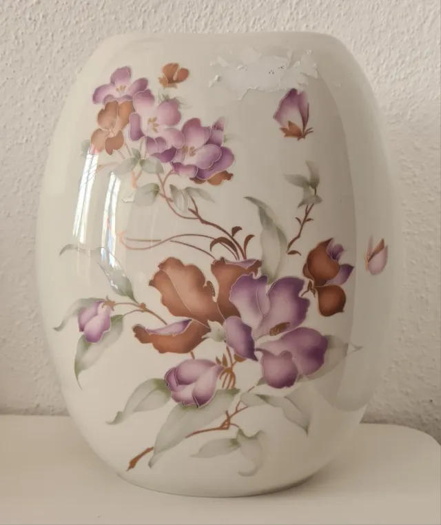 Vaso Limoges Porcellana Fiori