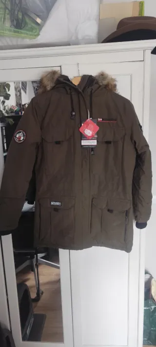 Parka Geographical Norway Talla L Verde Caqui