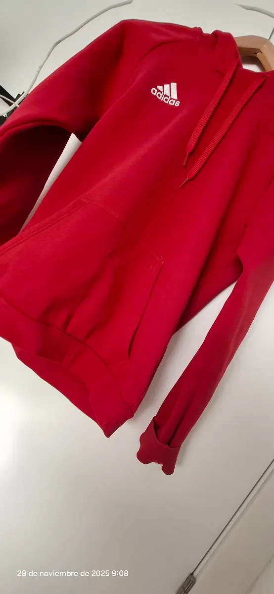 Moletom Adidas Vermelho com Capuz