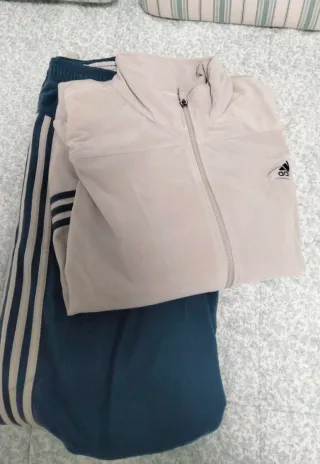 Chándal Adidas Chico Beige y Azul