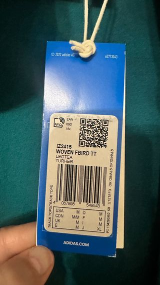 Chaqueta Adidas Verde Azulado