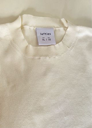 Camiseta punto manga corta cuello redondo branco