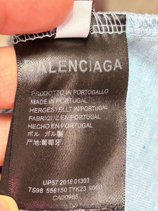 Camiseta Balenciaga Azul Talla XS