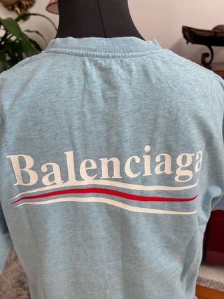 Camiseta Balenciaga Azul Talla XS