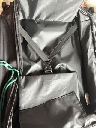 Maleta de viaje azul y negra 39x50