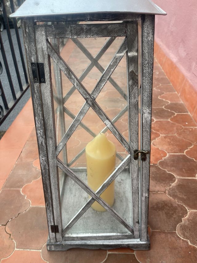 Fanale marino in legno e metallo, ideale per Natale