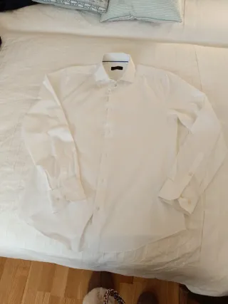 Camisa de traje blanca hombre