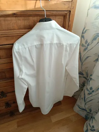 Camisa de traje blanca hombre
