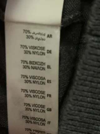 Gilet uomo viscosa nero taglia XL