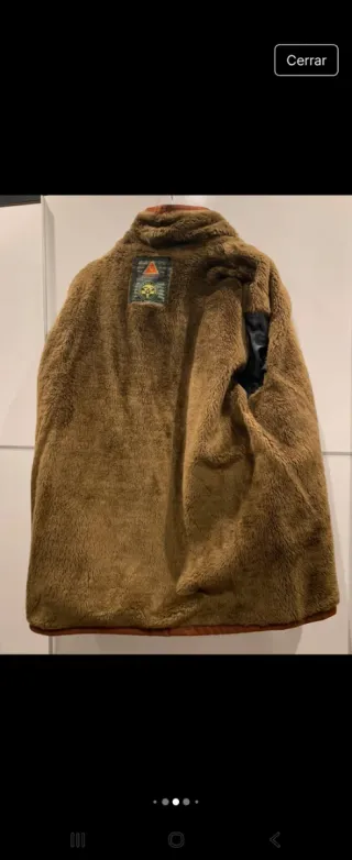 Parka forrada unisex marrón