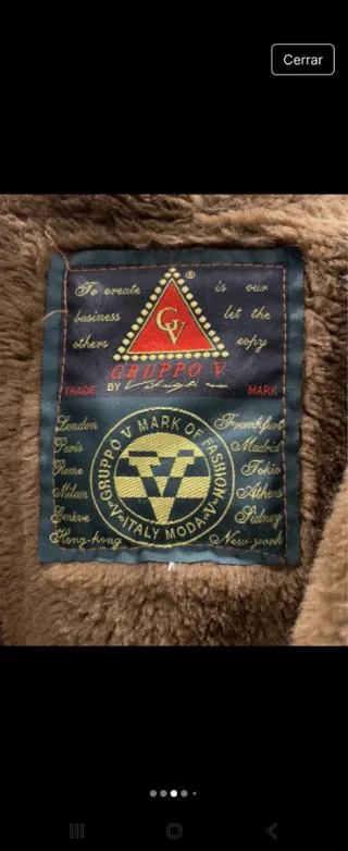 Parka forrada unisex marrón