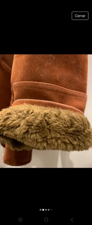 Parka forrada unisex marrón