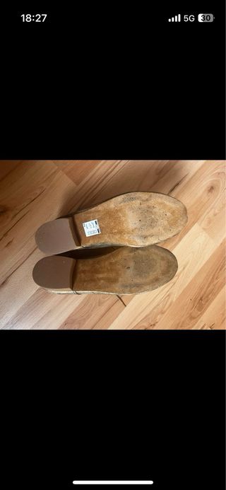 Botines dorados para baile