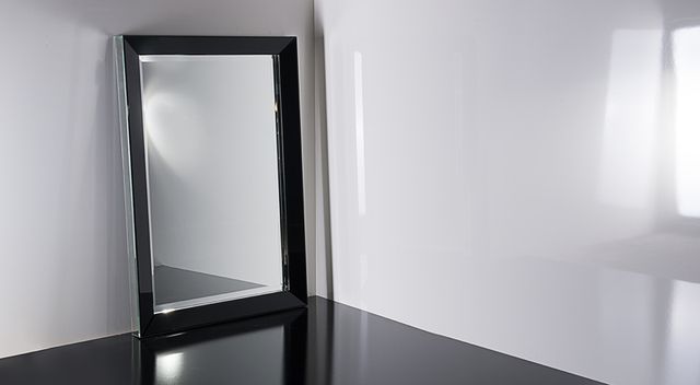 Specchio Verticale Nero e Argento