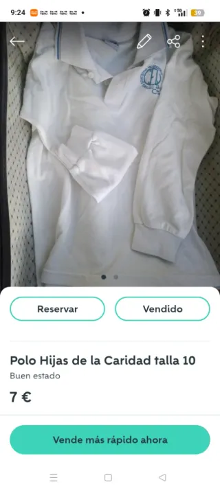 Polo manga larga Hijas de la Caridad Talla 8