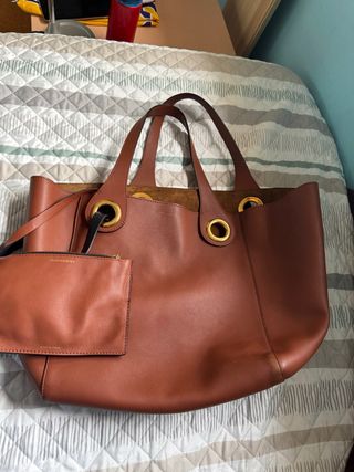 Bolso Burberry Marrón Cuero