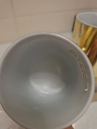 Set 3 Tazze Mug Metalliche Dorate