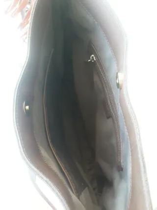 Bolso Uterqüe piel marrón