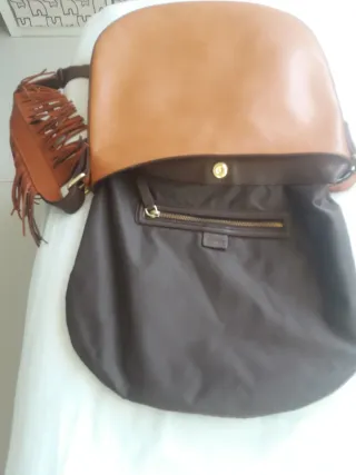 Bolso Uterqüe piel marrón