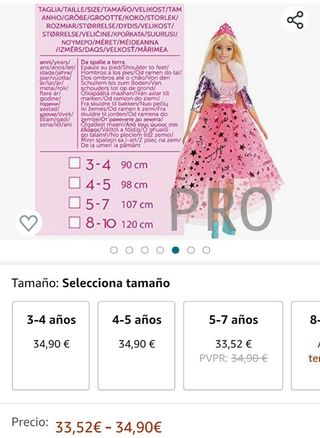 Barbie diva disfraz original niña