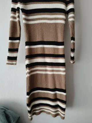 Vestido de punto rayas mujer