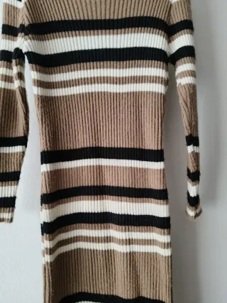 Vestido de punto rayas mujer