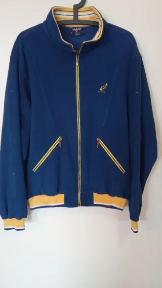 Felpa Australian zip lunga blu e oro taglia 52