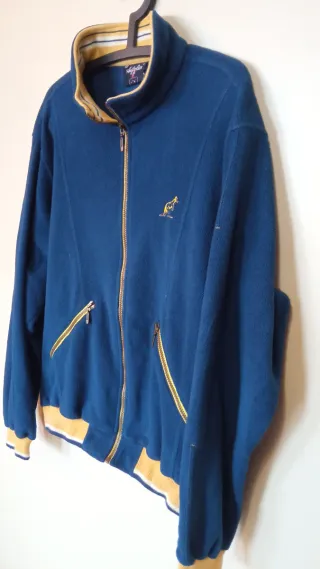 Felpa Australian zip lunga blu e oro taglia 52
