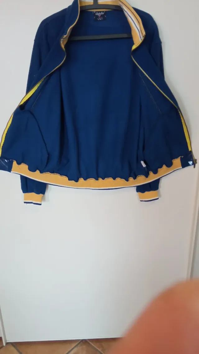 Felpa Australian zip lunga blu e oro taglia 52