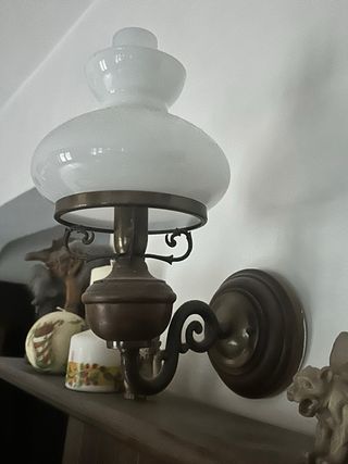 Lampada da parete vintage vetro e metallo