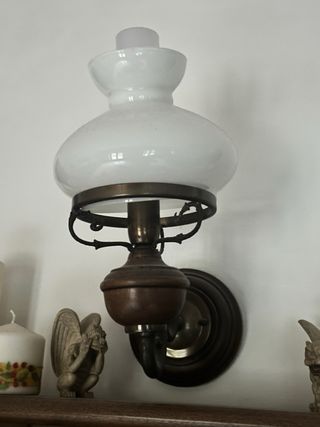 Lampada da parete vintage vetro e metallo