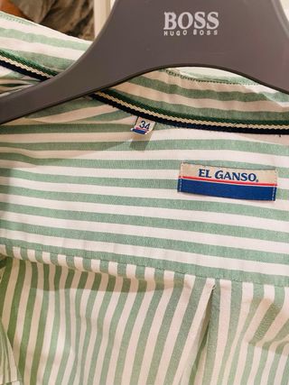 Camisa El Ganso rayas verde y blanco Talla XS