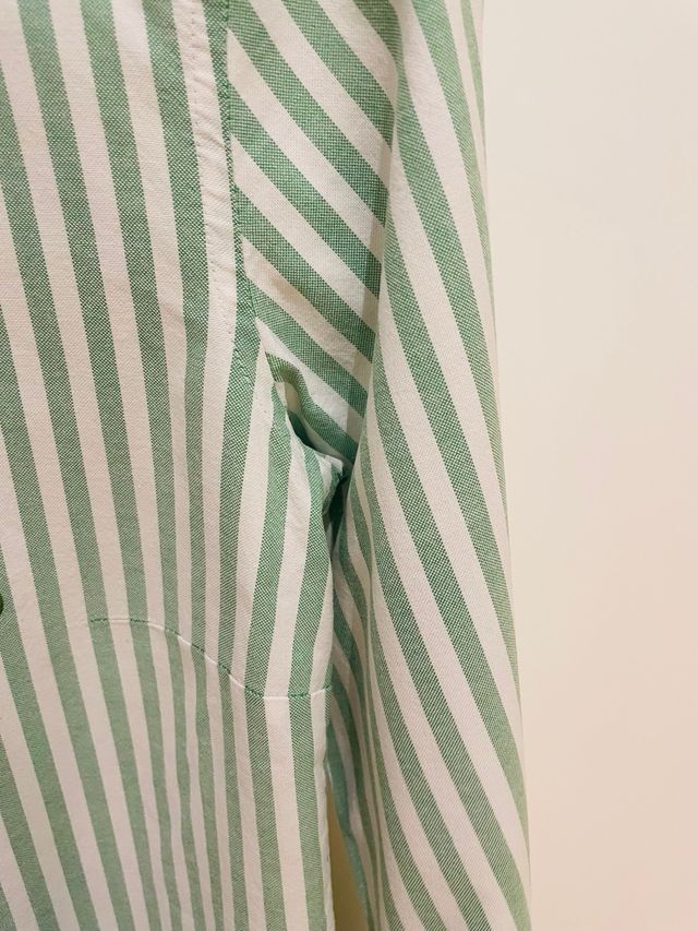 Camisa El Ganso rayas verde y blanco Talla XS