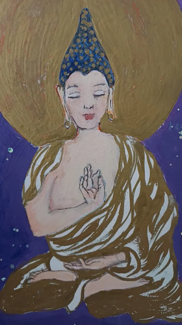 Pintura Buda Zen Meditación