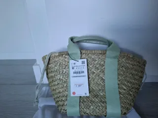 Capazo Zara M Beige/Verde Nuevo