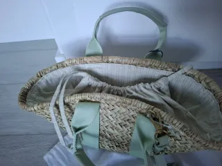 Capazo Zara M Beige/Verde Nuevo