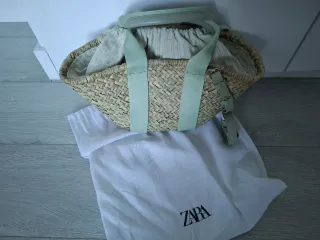 Capazo Zara M Beige/Verde Nuevo