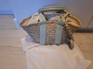 Capazo Zara M Beige/Verde Nuevo