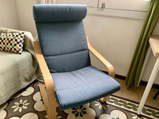 Sillón Poäng Ikea Azul y Madera