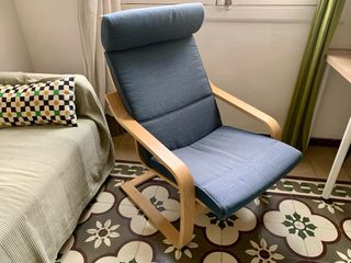 Sillón Poäng Ikea Azul y Madera