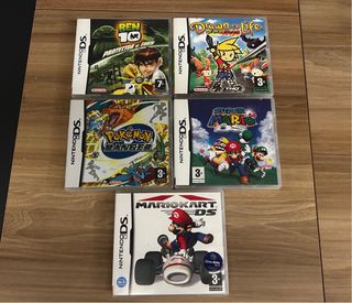 Lote 5 Giochi Nintendo DS (Scatole e Manuali)