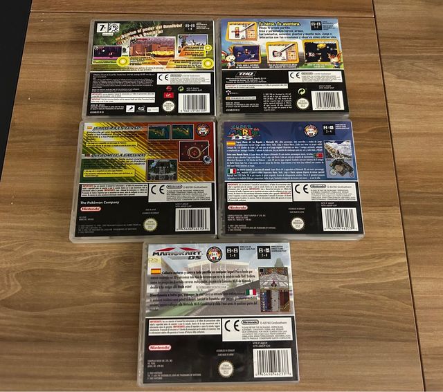 Lote 5 Jogos Nintendo DS (Caixas e Manuais)