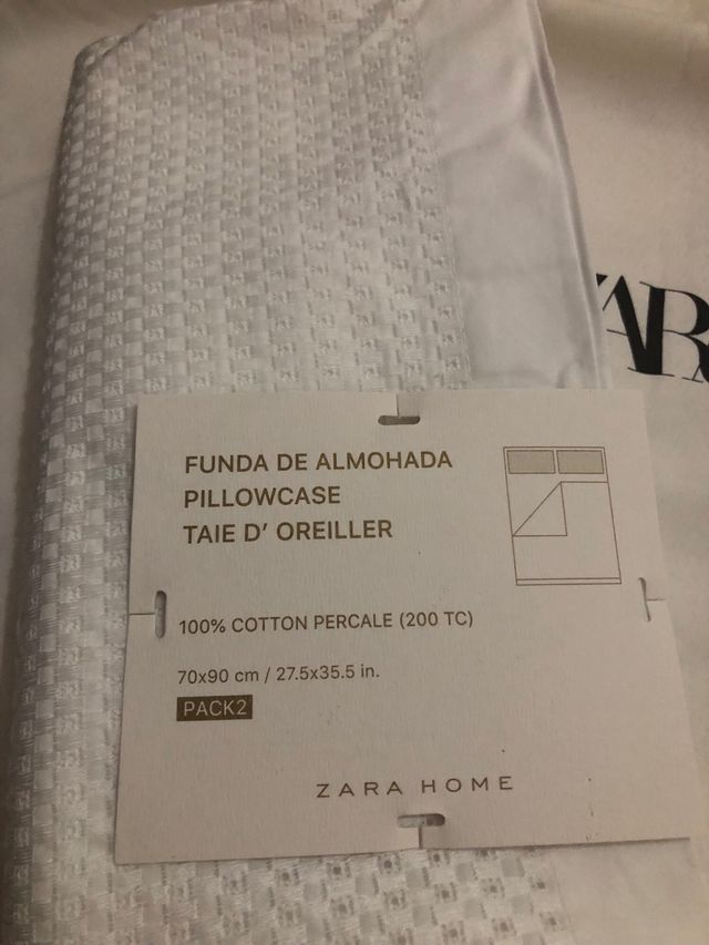 Fundas de almohada Zara Home Algodón Percale