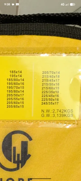 Cadenas nieve para coche (sin estrenar)