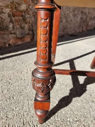 8 sedie antiche noce massello epoca 1880