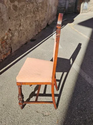 8 sedie antiche noce massello epoca 1880