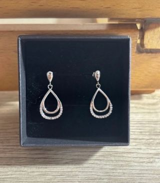 Pendientes Plateados con Circonitas