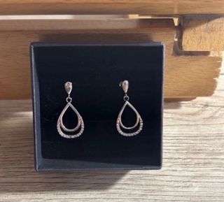 Pendientes Plateados con Circonitas